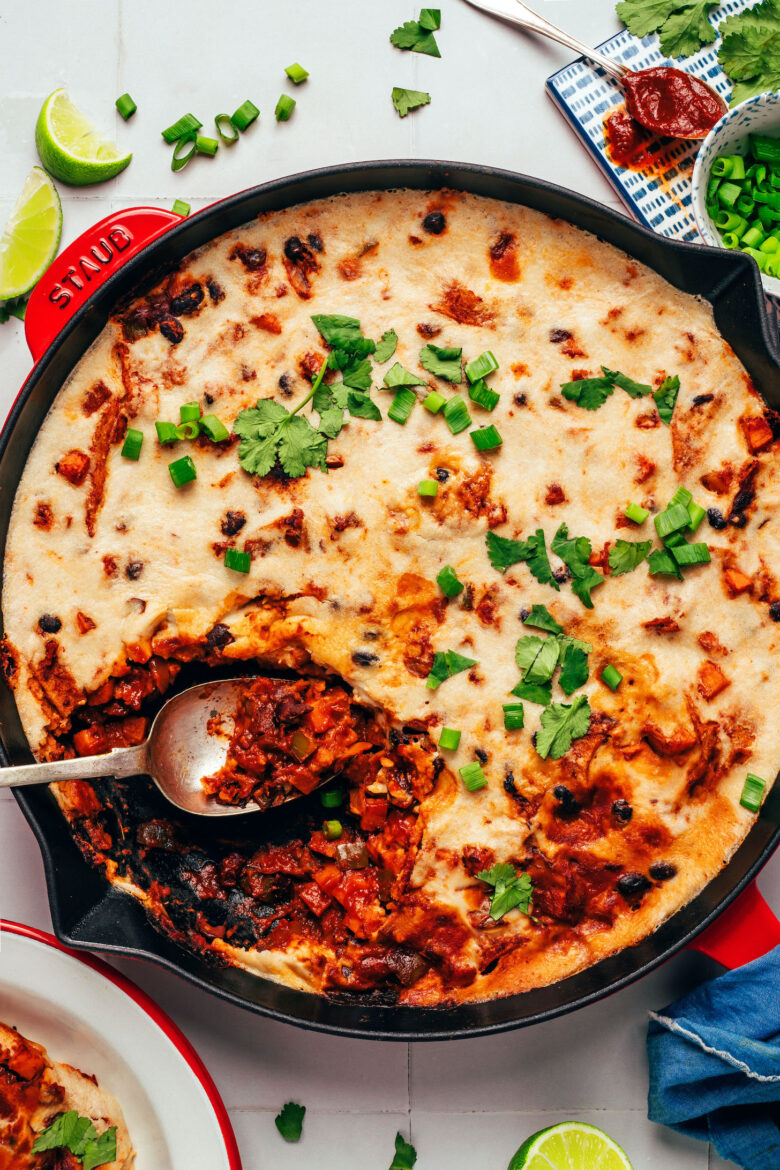 Tacky Vegan Enchilada Skillet (30 Minutes!)