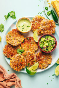 Simple Jalapeño Corn Fritters (Vegan)