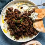 NYT Smashed Beef Kofta with Cucumber Yogurt Sauce