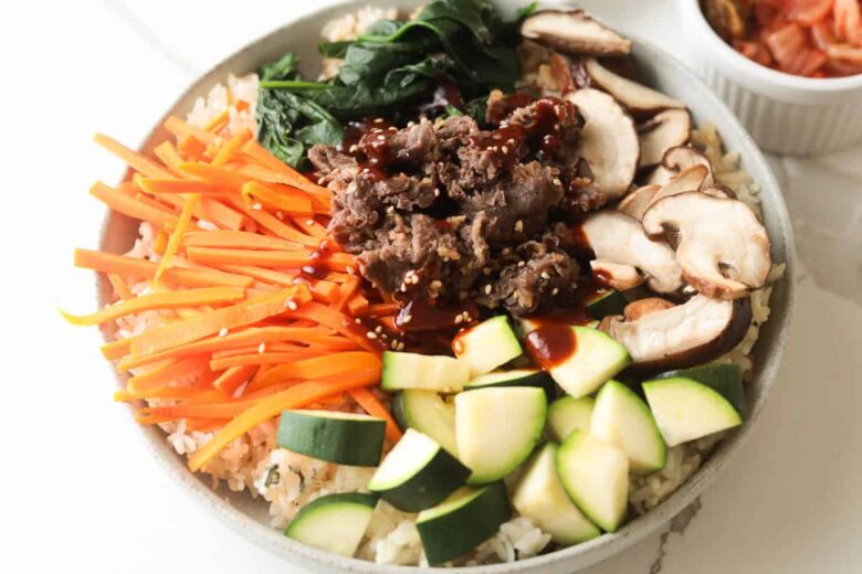 One Pot Rice Cooker Bibimbap