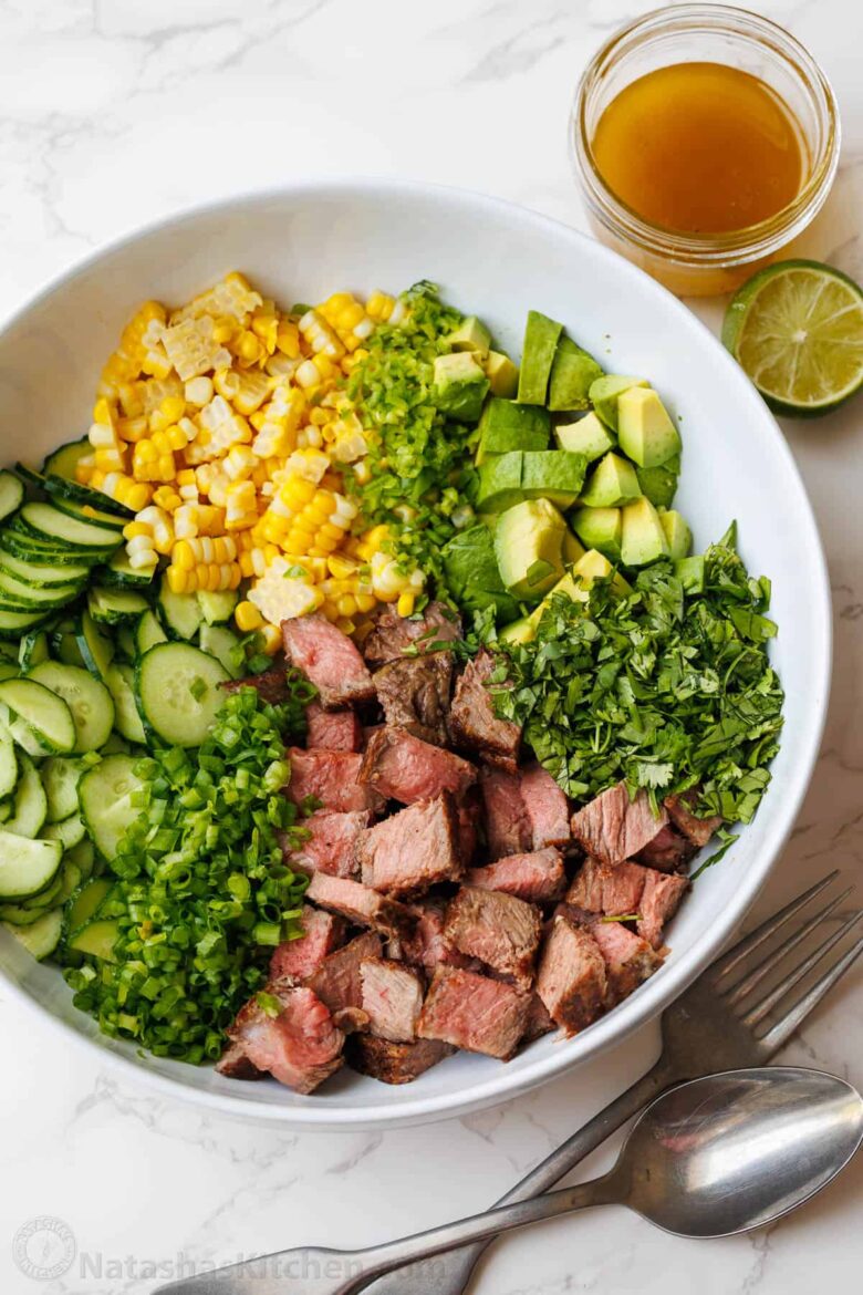 Steak Salad with Honey Lime Dressing Steak Salad with Honey Lime Dressing